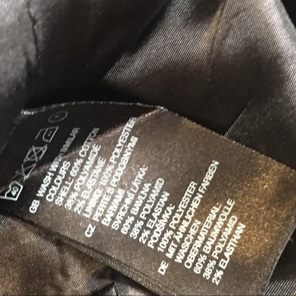 H&M  Black Puffed Sleeve Jacket Blazer Size 4 - Picture 7 of 7